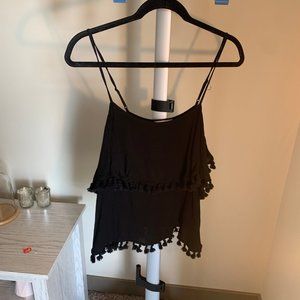 Cute pom pom detailed tank